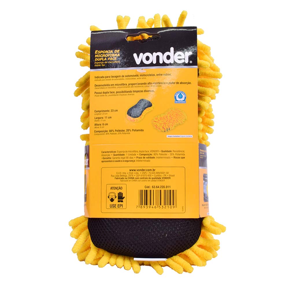 Esponja de Microfibra Dupla-Face Vonder