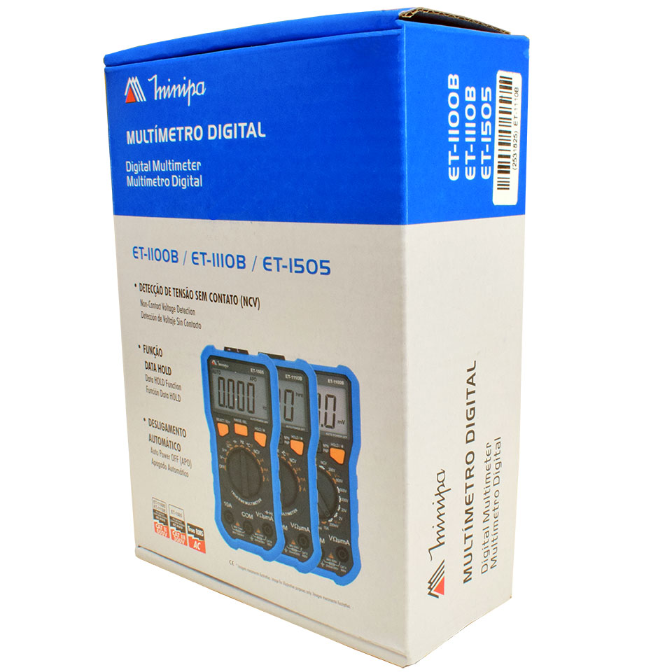 Multímetro Digital 3.1/2 ET-1110B Minipa