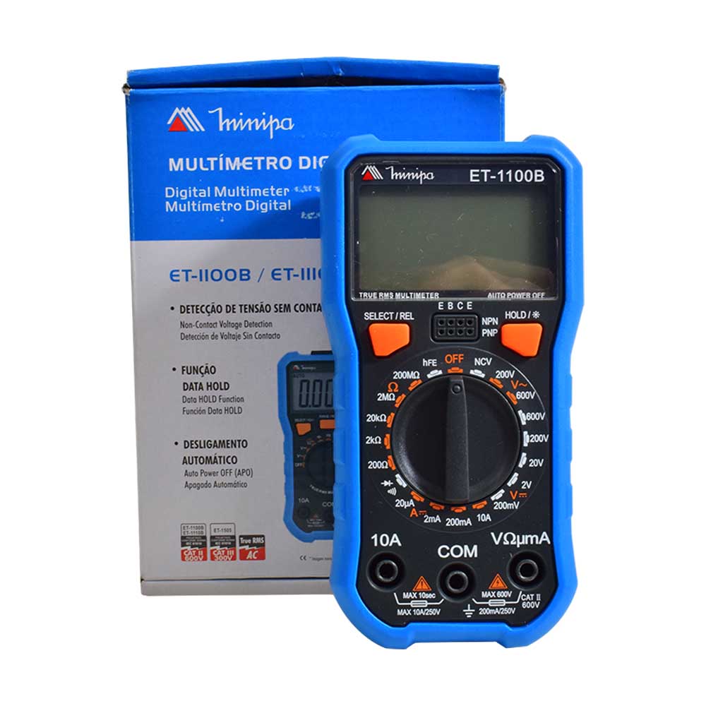 Multímetro Digital ET-1100B Minipa