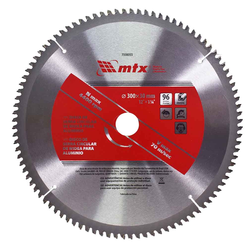 Serra Videa 300x30x96d Aluminio 7338355 MTX