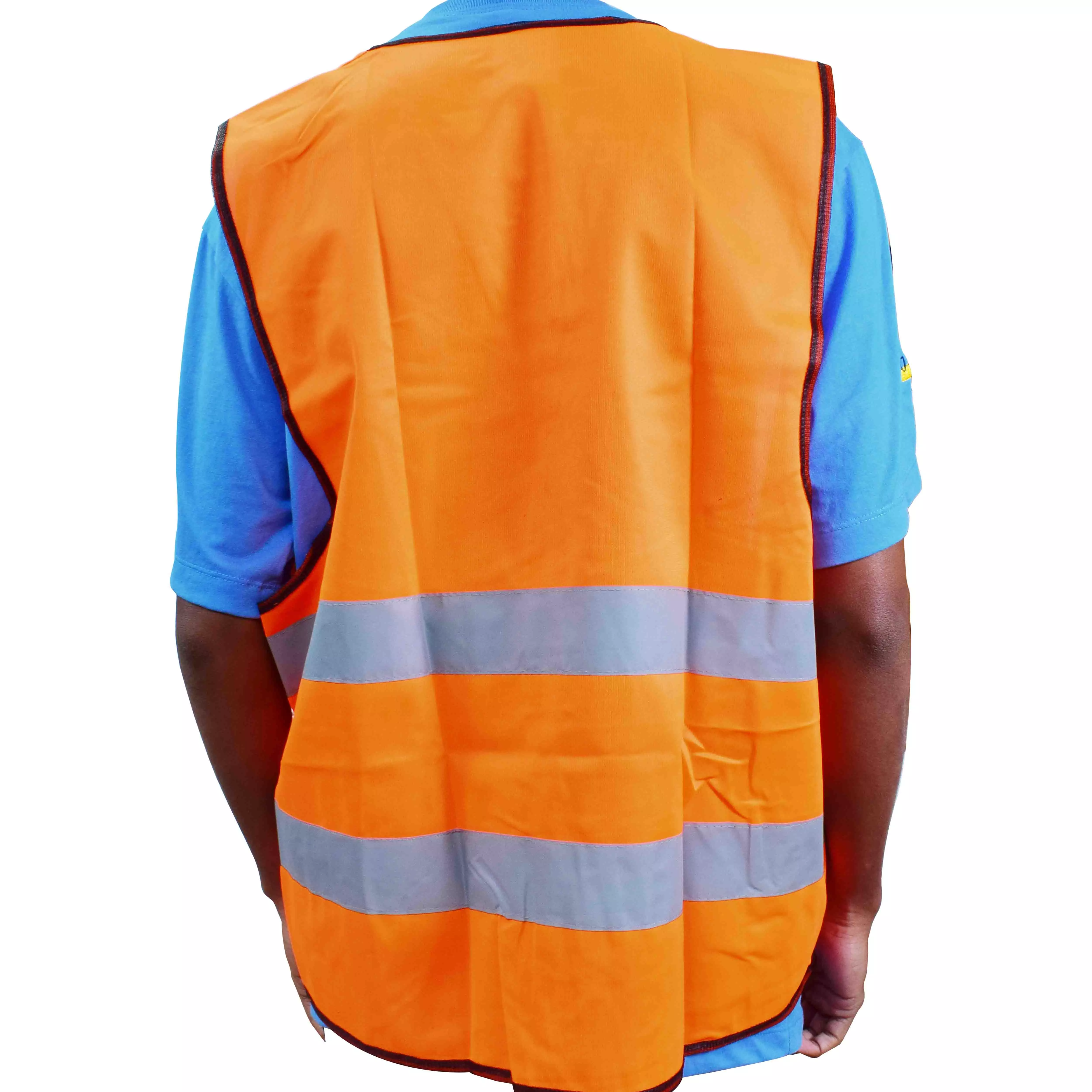 Colete Refletivo Poliéster Laranja Fluorescente Worker