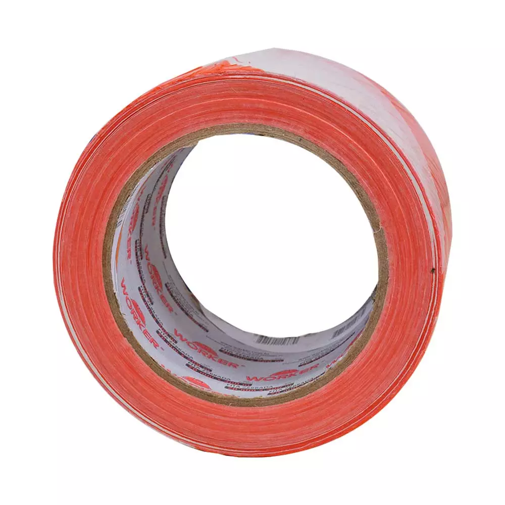 Fita Zebrada 70mmx100m Laranja e Branco Worker