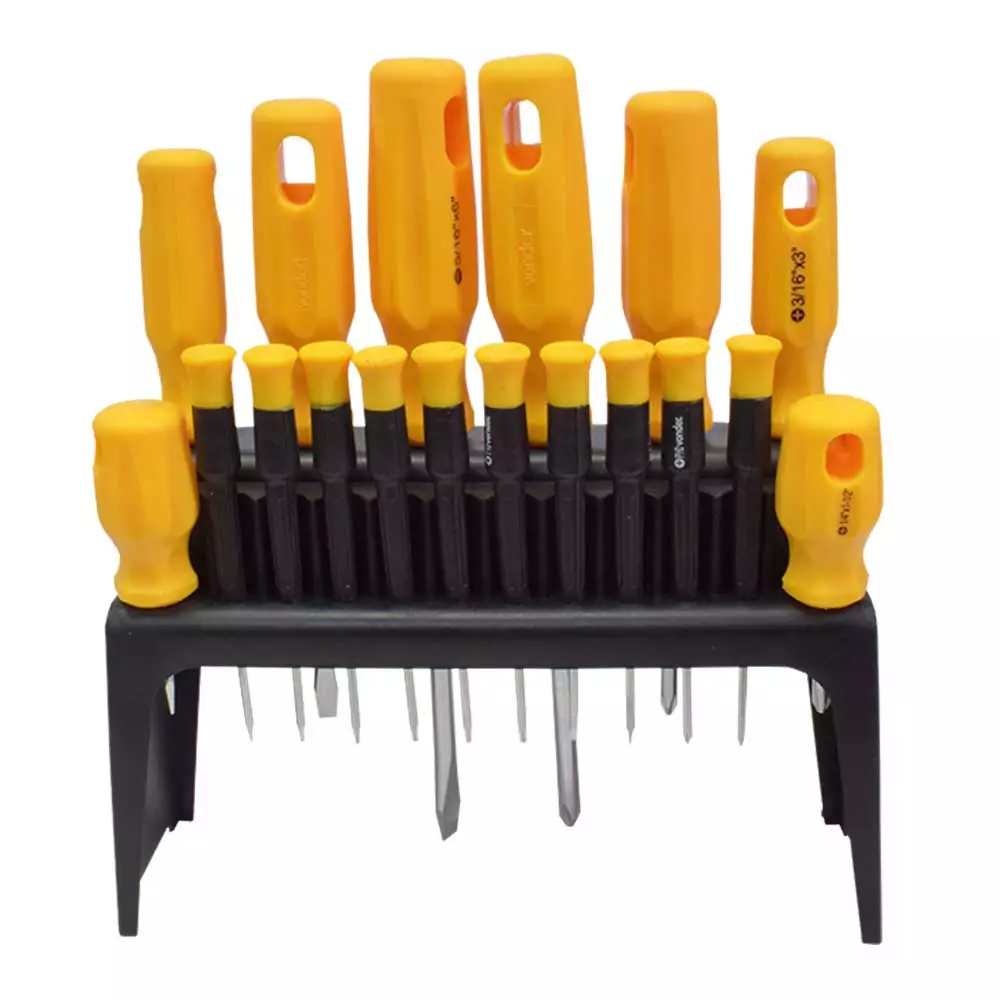 Jogo Fenda / Phillips / Hexalobular 18 Peças CRV Vonder