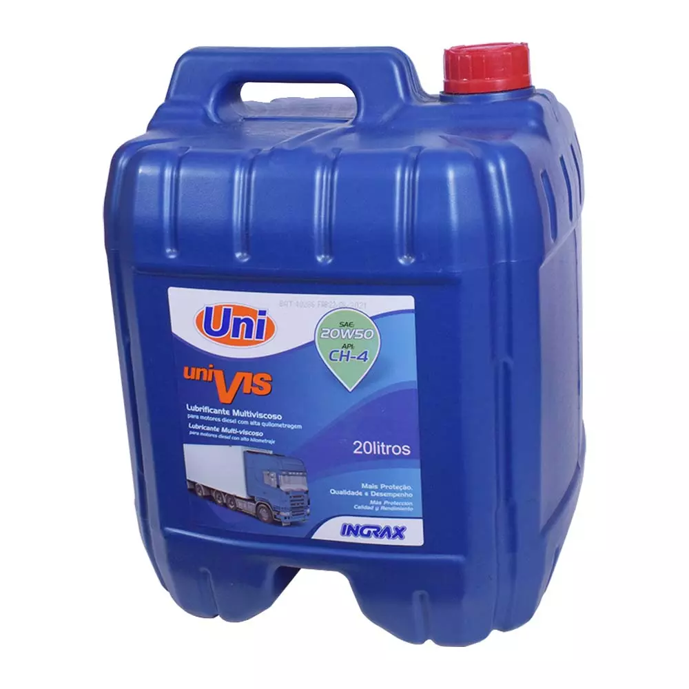 Óleo Uni Vis 20W50 Motor Diesel 20 Litros Ingrax