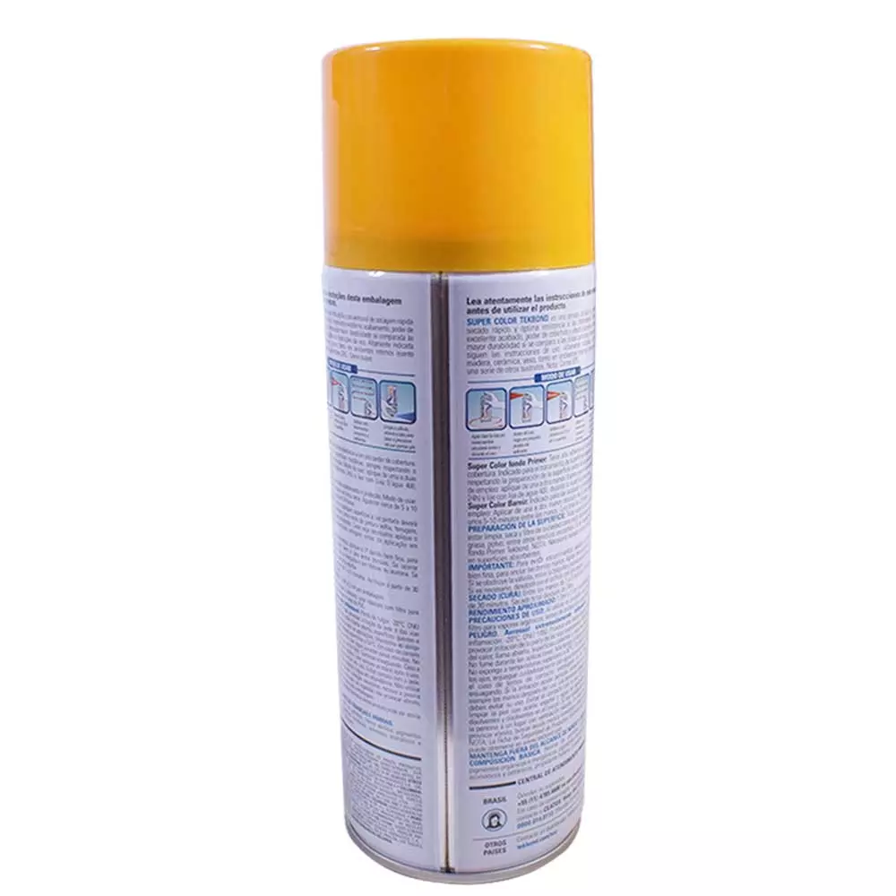 Tinta Spray Uso Geral Amarelo 350ml Tekbond 
