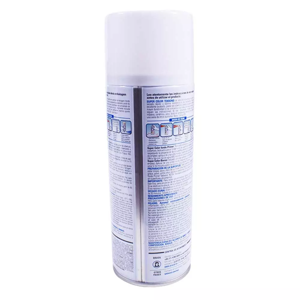 Tinta Spray Uso Geral Branco Brilhante 350ml Tekbond 
