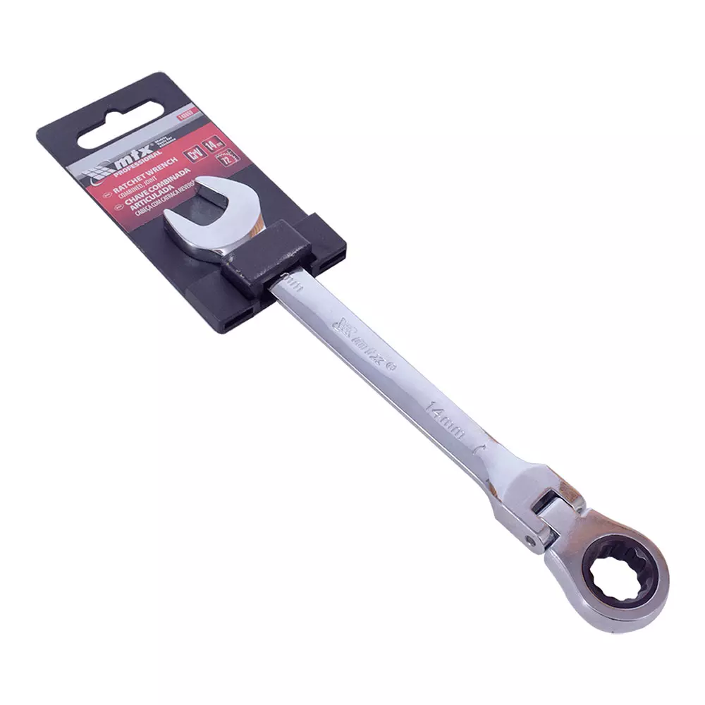 Chave Combinada 14mm C/ Catraca Reversível Articulada MTX