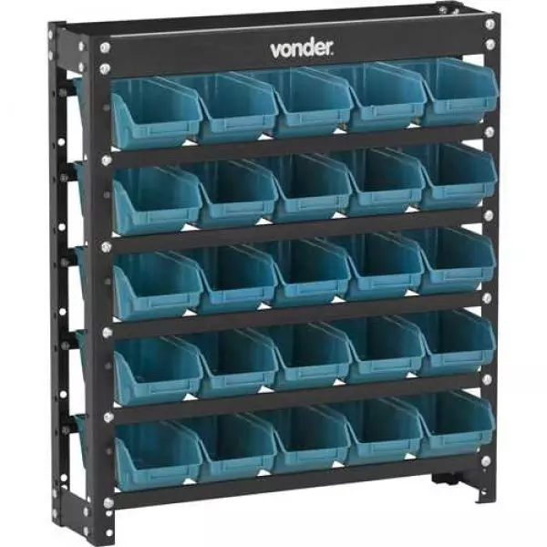 Estante Metálica com Gaveteiro 25/3 Azul Vonder