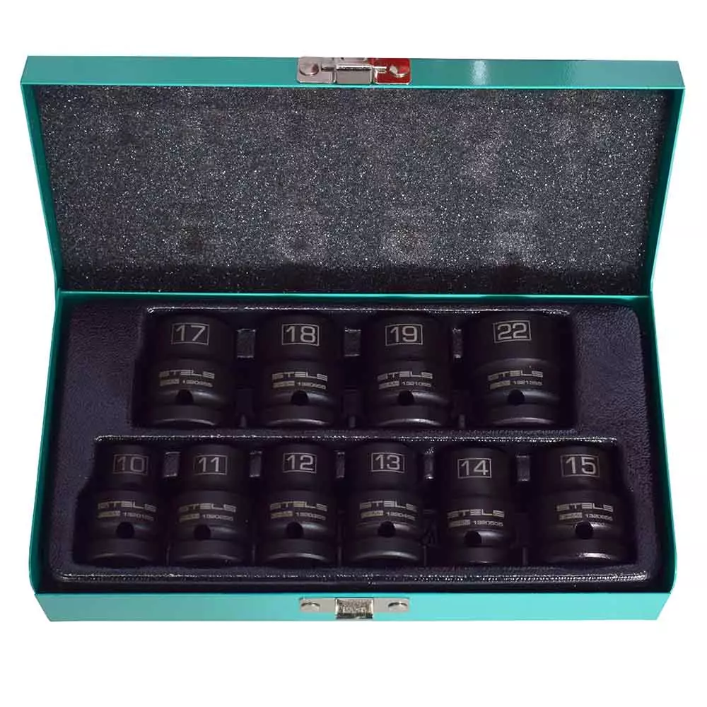 Jogo de Soquete Impacto Curto 1/2 10Peças 1326155 Stels