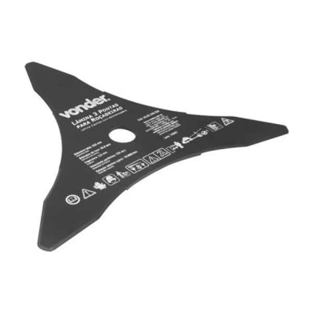 Lâmina 3 Pontas Para Roçadeira 255x20,0x3,8mm Vonder