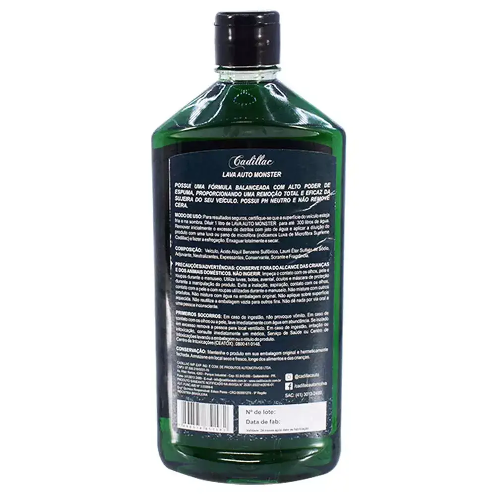 Shampoo Monster Super Concentrado 500ml Cadillac 