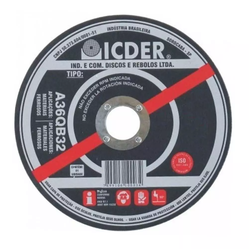 Disco Corte Ferro 7 x 1/8 x 7/8 Icder 