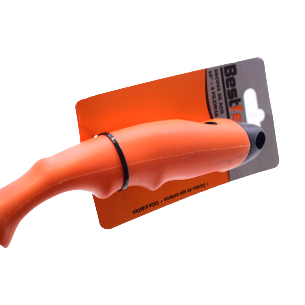 Escova Aco Manual  4 Fileiras Cabo Plastico BFH1304 Bestfer