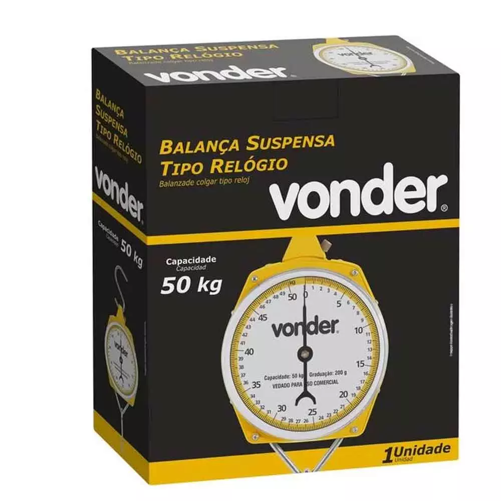 Balanca Suspensa Tipo Relógio 50kg Vonder