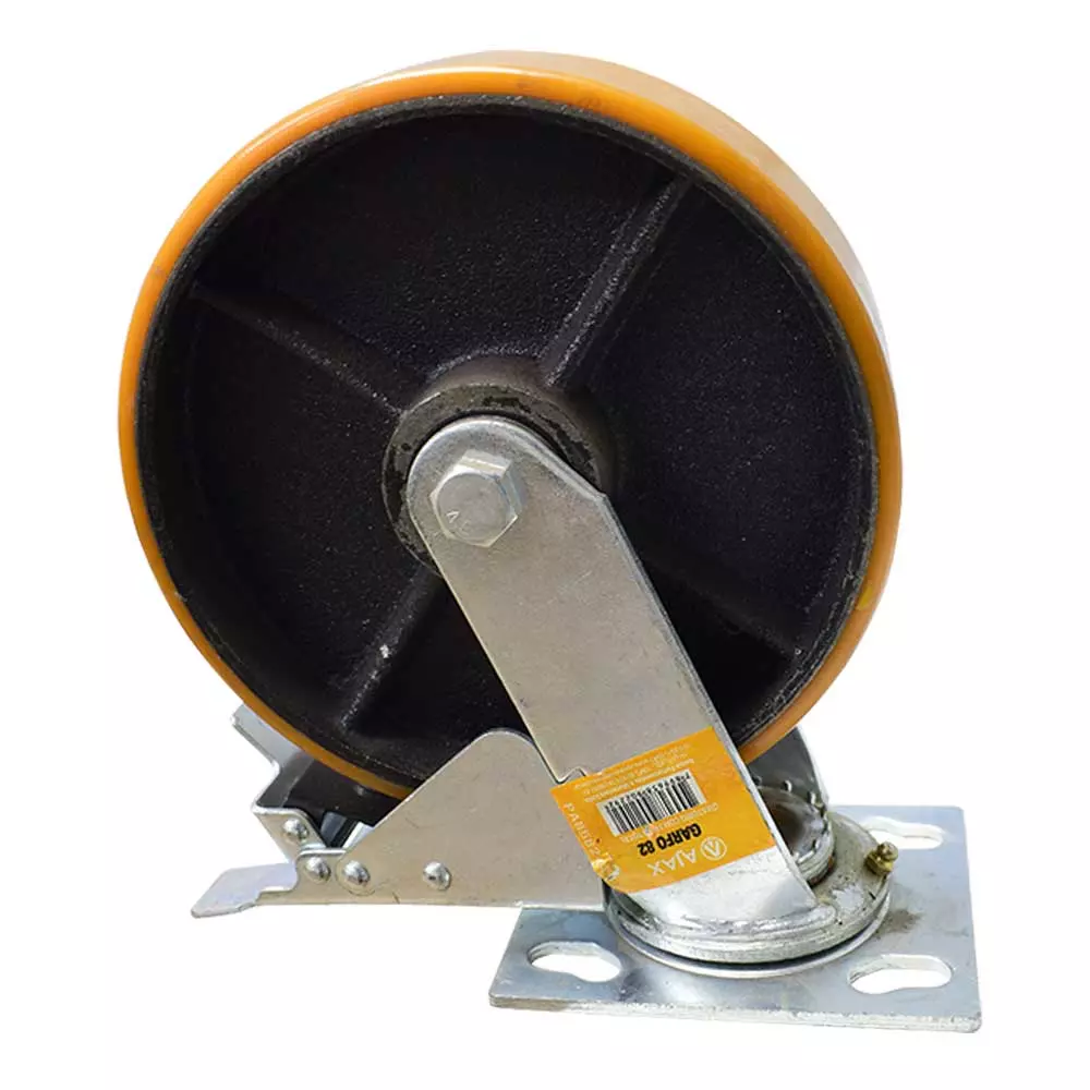 Rodízio Giratório com Freio Total 08 Pol Garfo Gs 82 Ajax