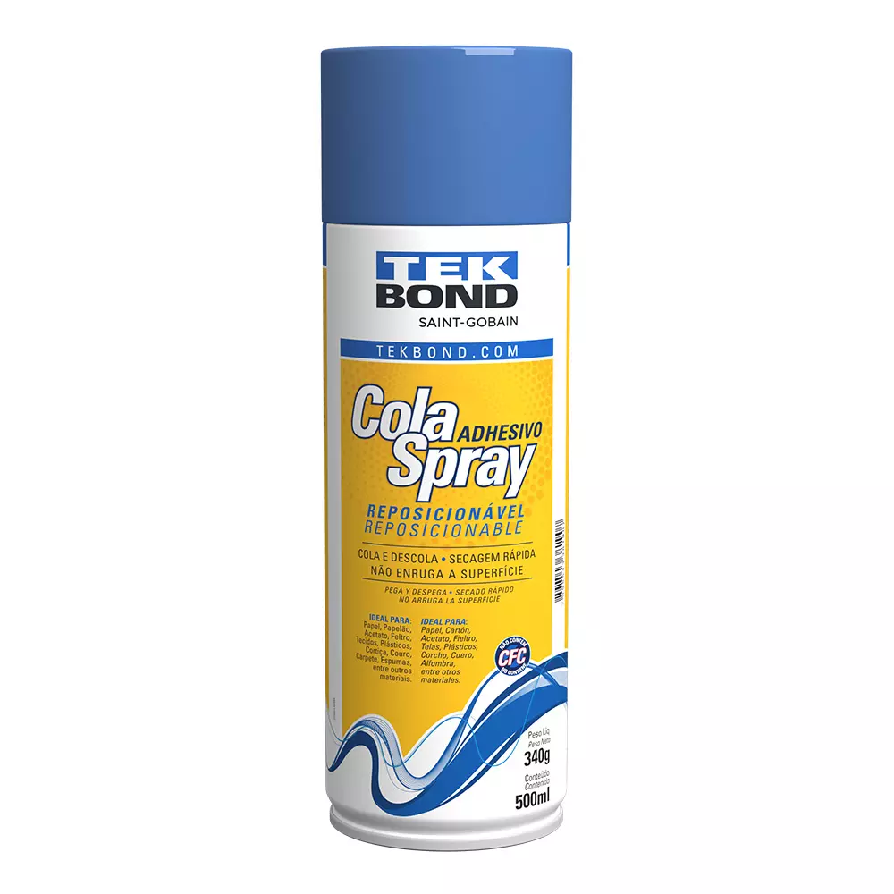 Cola Spray Reposicionável 340g 500ml Tekbond