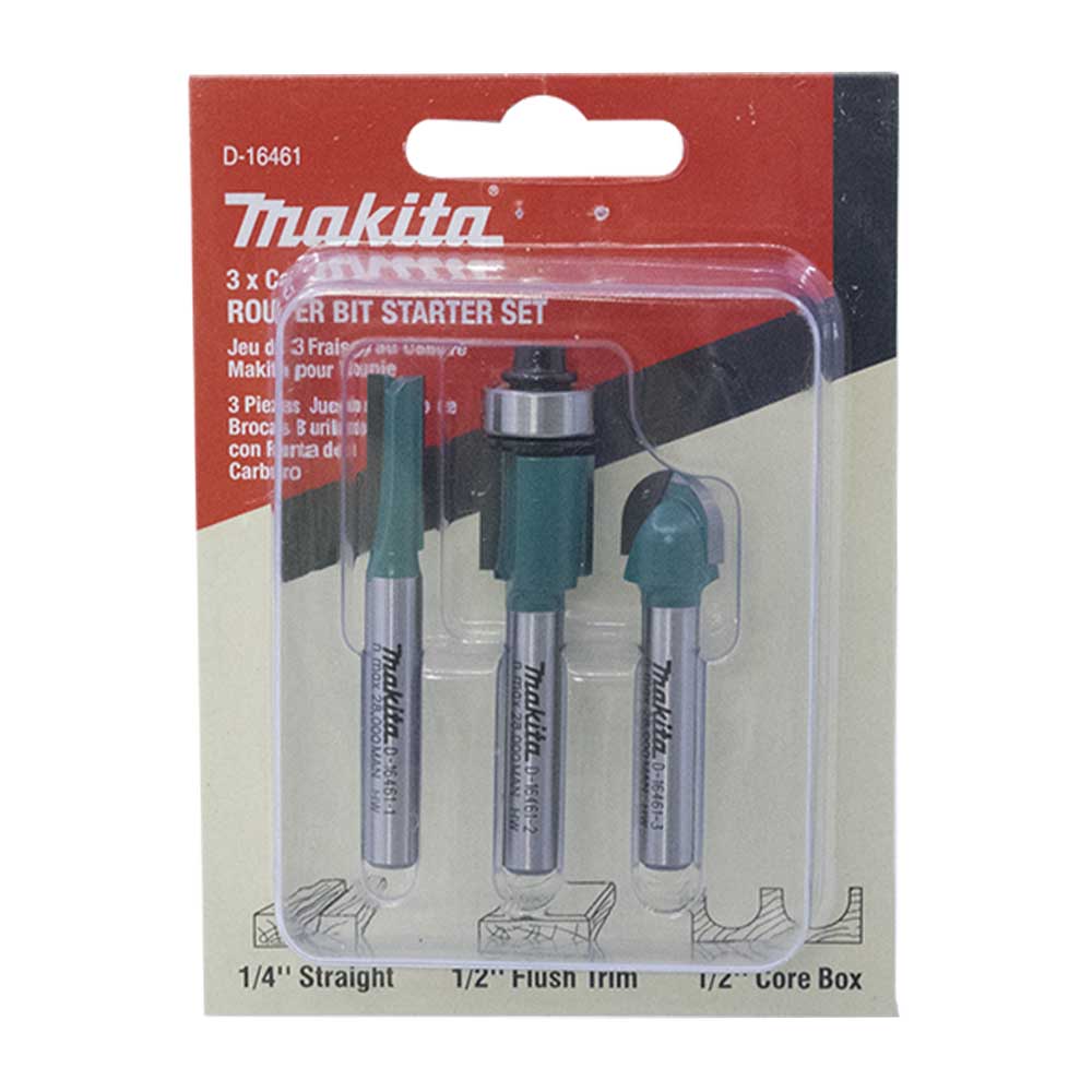 Conjunto De Fresas P/Acabamento 1/4 Pol. D-16461 Makita