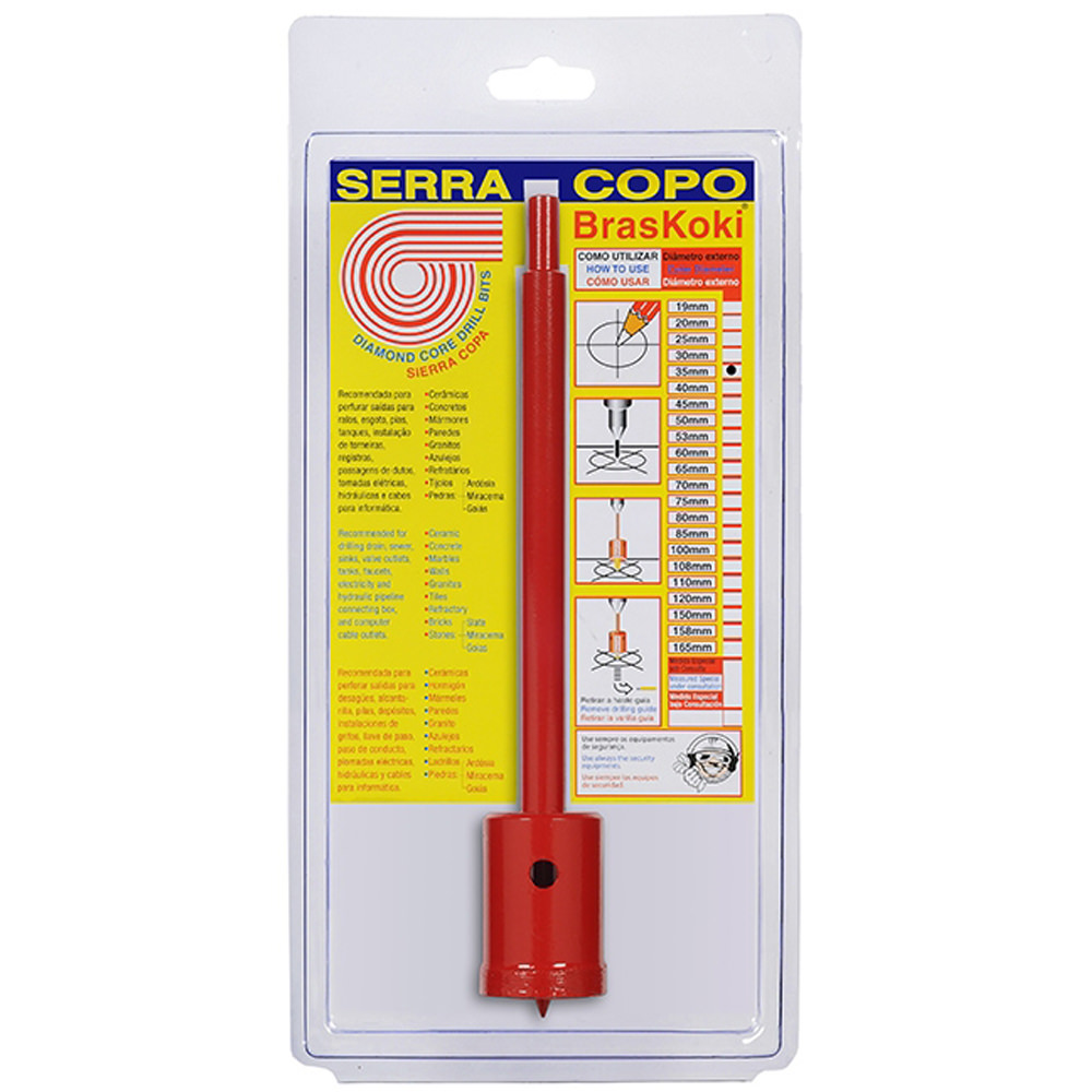 Serra copo diamantada KSC-35mm - BrasKoki 