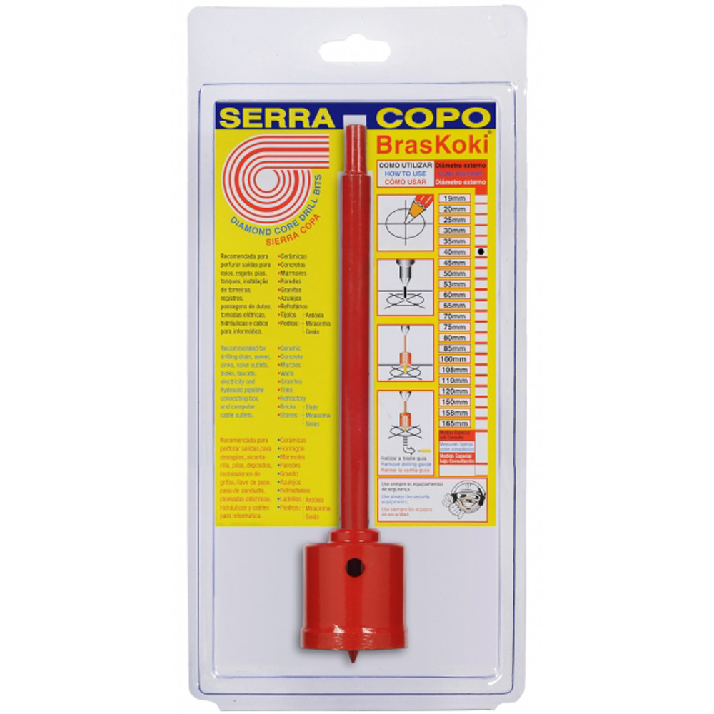 Serra copo diamantada KSC-40mm - BrasKoki 