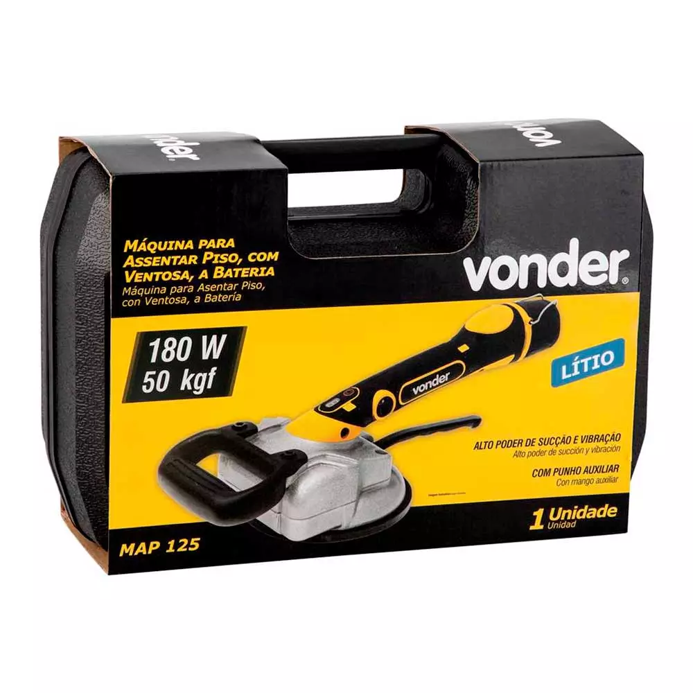 Máquina Assentar Pisos à Bateria 180W Map125 Vonder 