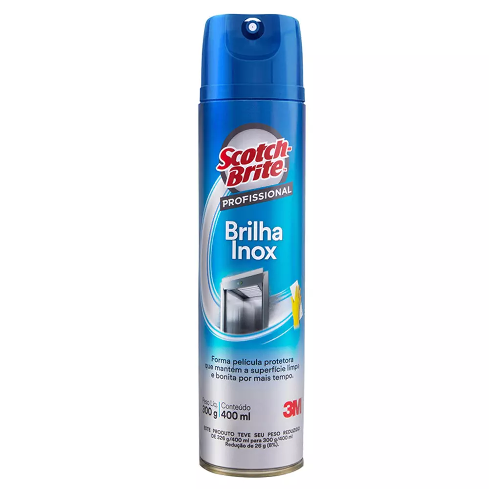 Spray Para Limpeza Scotch-Brite 400ml Brilha Inox 3M