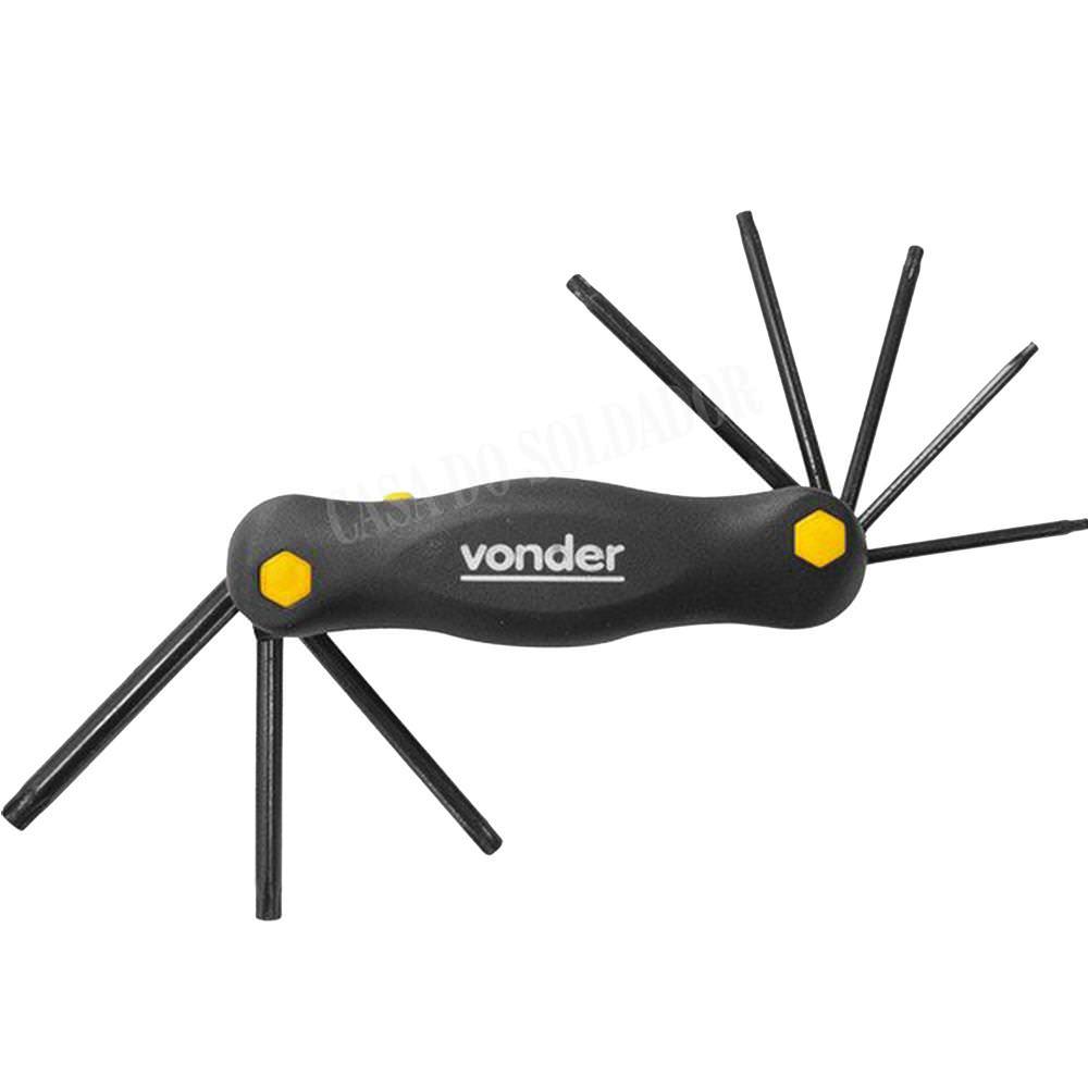 Jogo de Chaves Torx T9 a T40 Tipo Canivete - Vonder