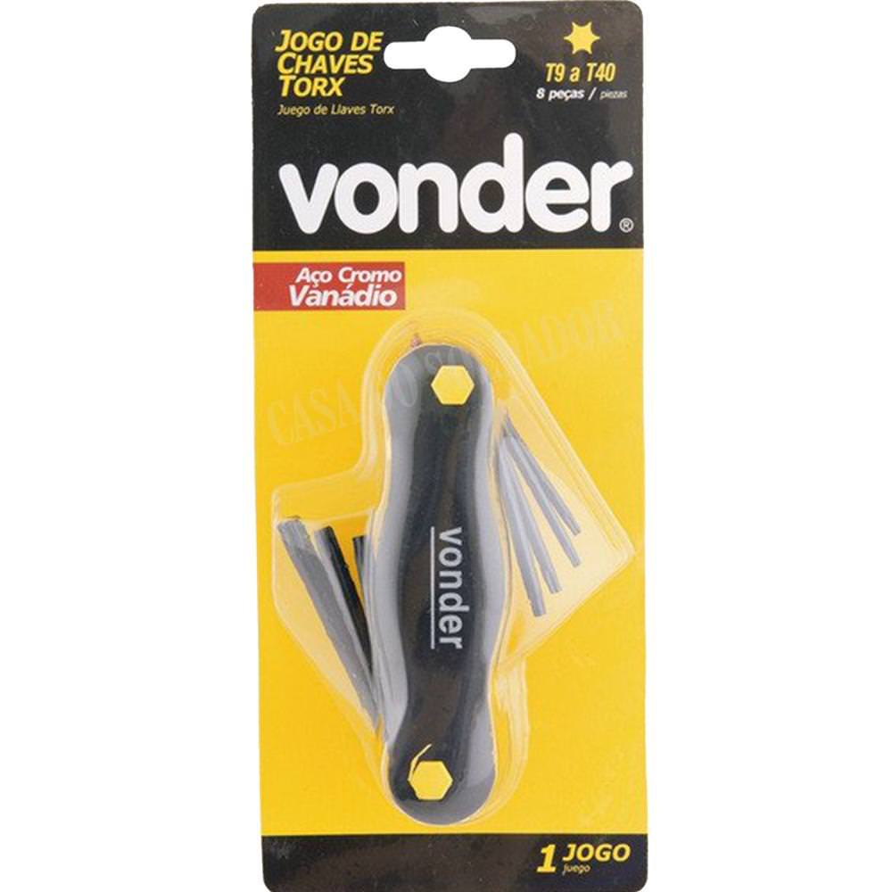 Jogo de Chaves Torx T9 a T40 Tipo Canivete - Vonder
