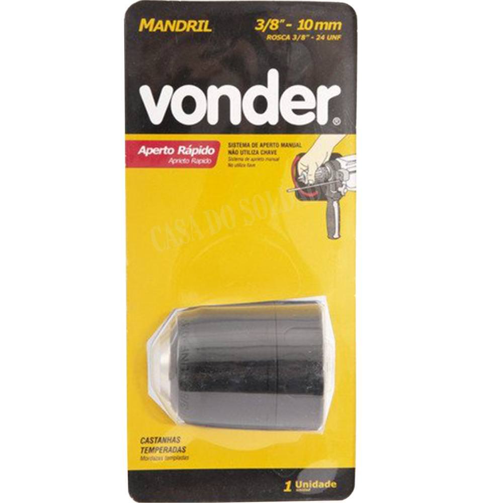 Mandril de Aperto Rápido 13 mm 1/2 pol Rosca 1/2 pol Vonder