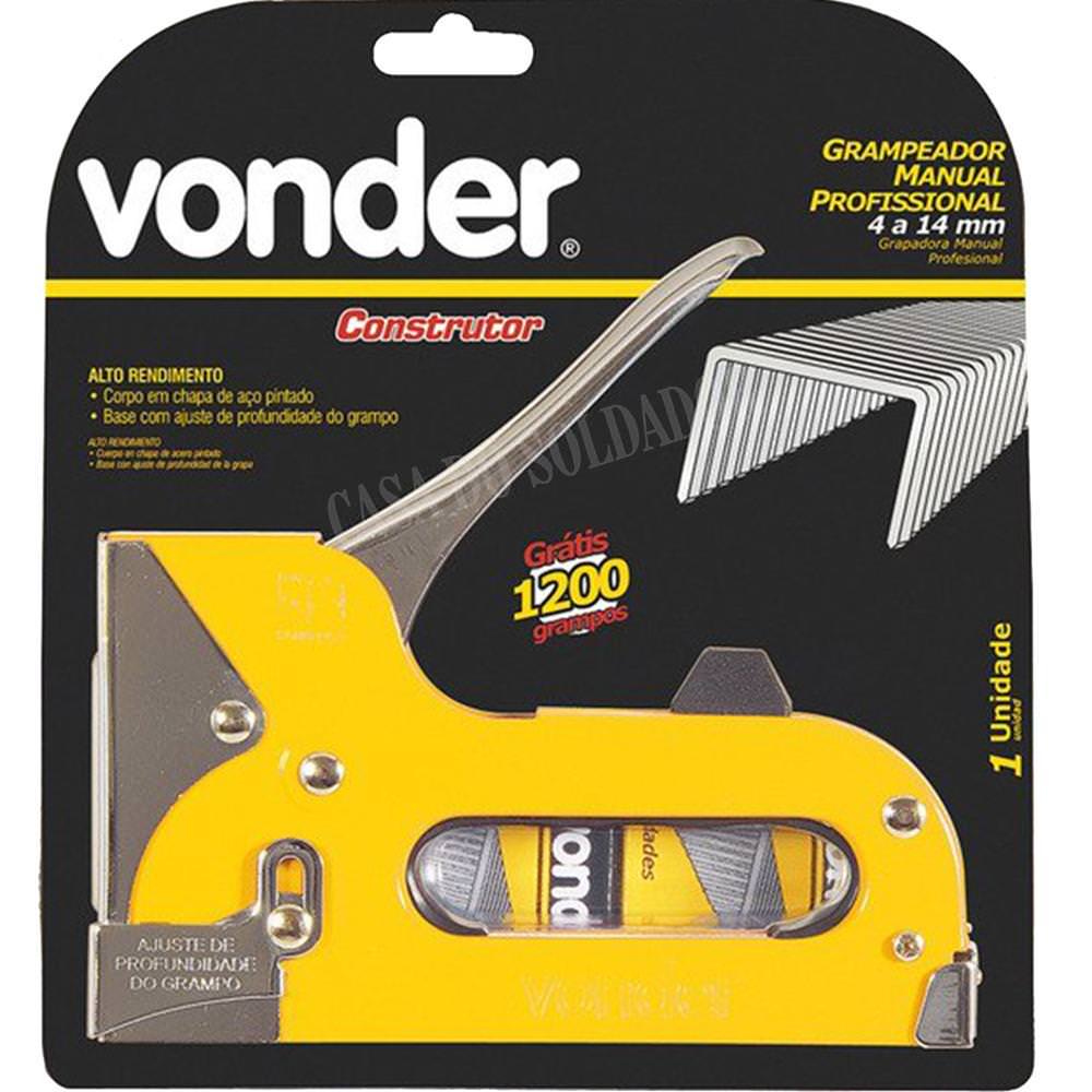 Grampeador Manual Profissional Grampos de 4 a 14mm Vonder