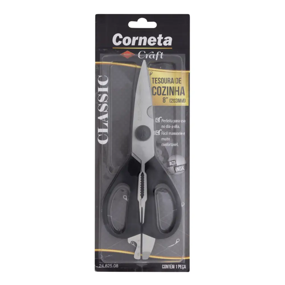 Tesoura de Cozinha 8 Pol. Classic Corneta