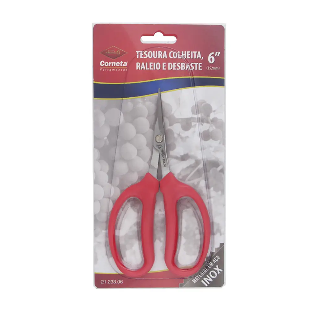 Tesoura Raleio e Colheita 6 Pol Corneta