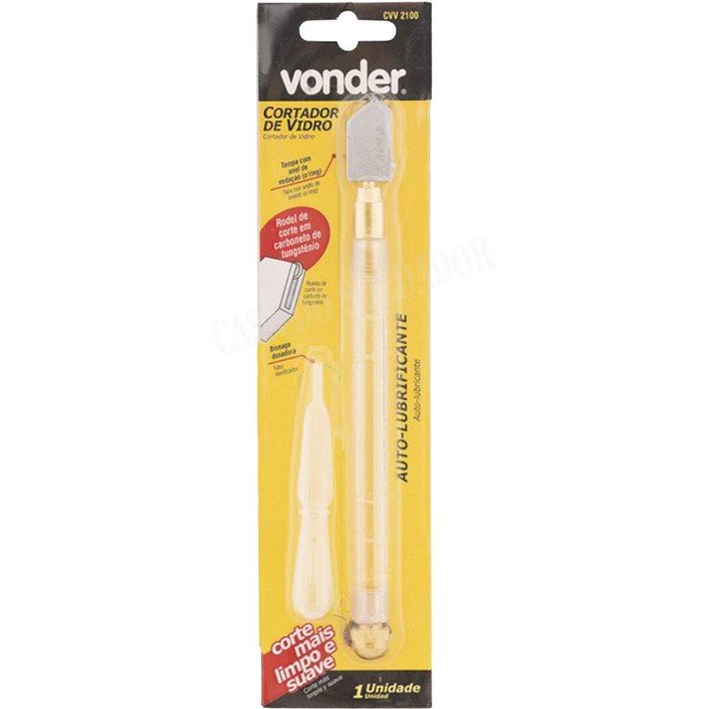 Cortador de vidro e 1 bisnaga dosadora Vonder