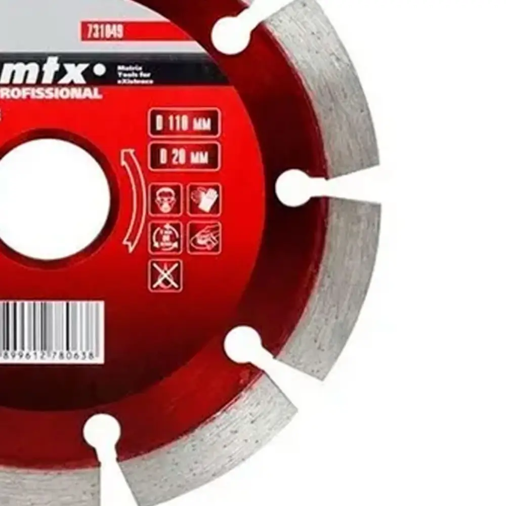 Disco Diamantado Segmentado 110x20mm Corte Seco MTX