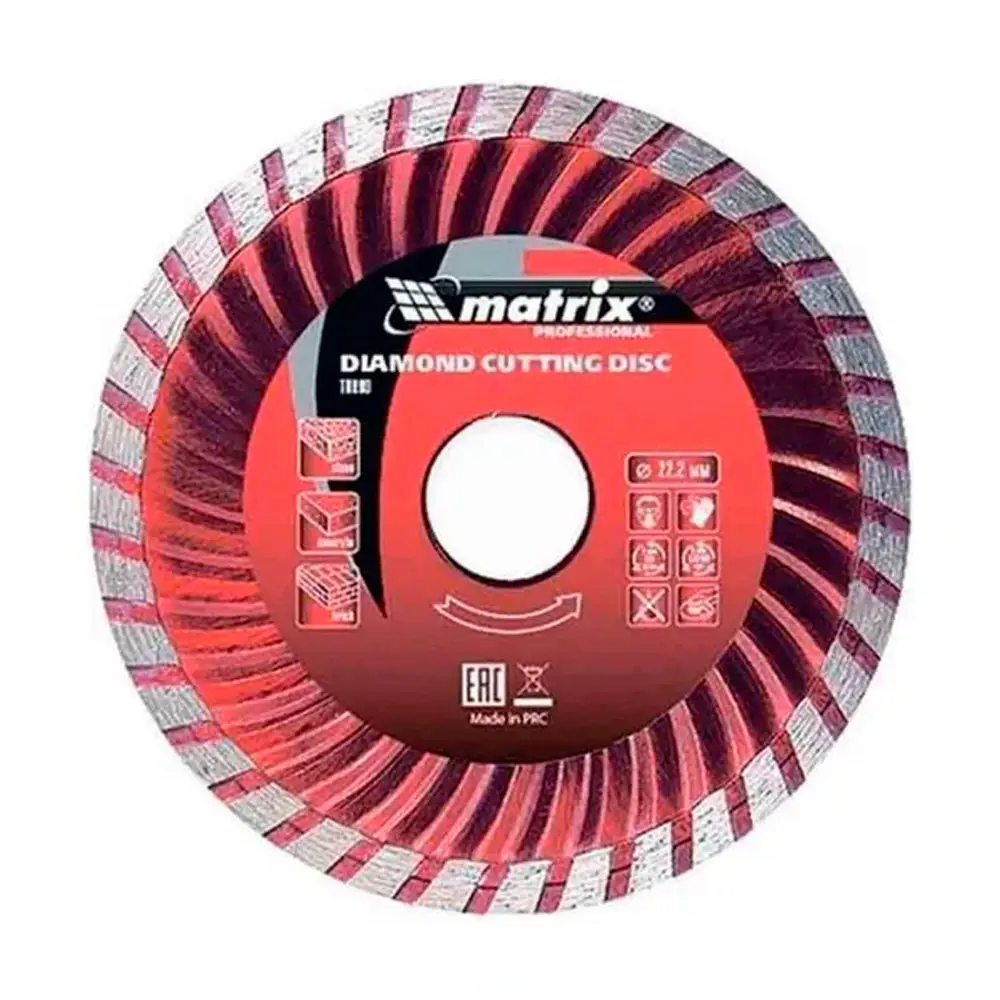 Disco Diamantado Turbo 115x22,2mm Corte Seco MTX