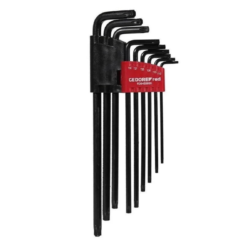 Jogo de Chaves Torx Gtx Longa 430TLX-09 T10 a T50 Gedore Red