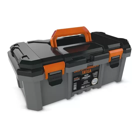 Caixa Ferram Maleta 18,3 Tatica Metasul Cinza