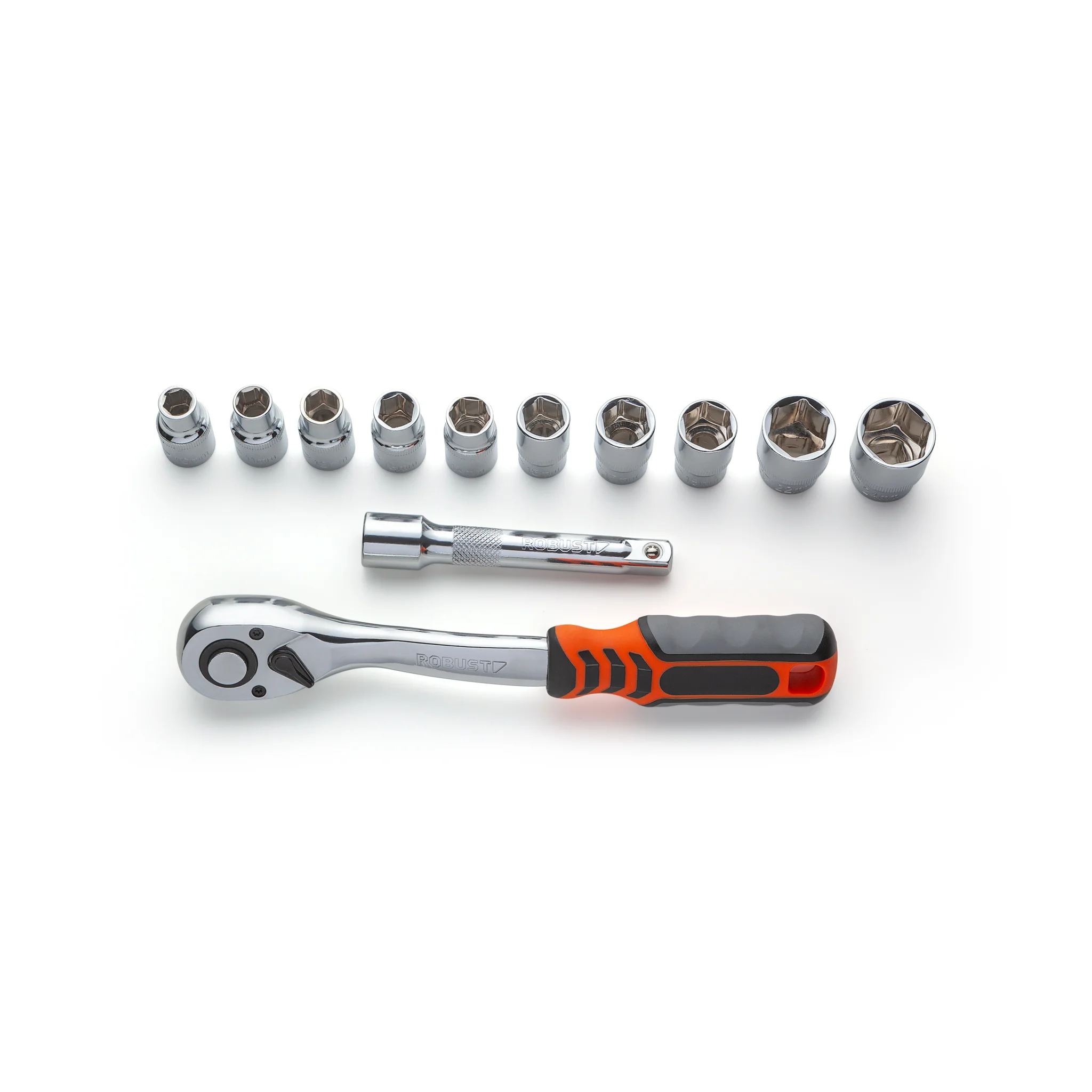 Jogo Soquete Robust 10-24mm Sextavado 1/2 12 peças