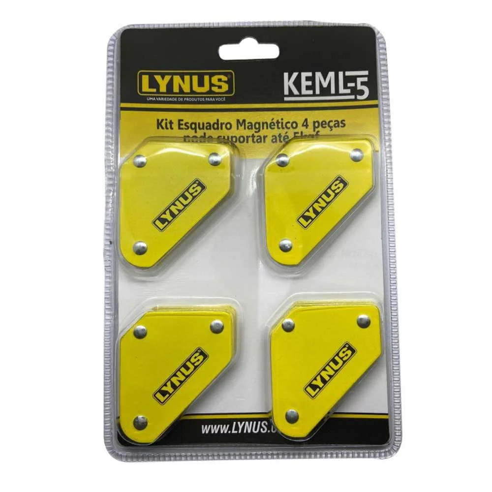 Esquadro Magnético Soldador 05kg Kit Keml Lynus 