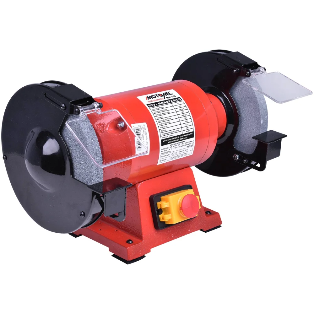 Moto Esmeril Motomil 01 Cv 220v Monofásico MM-100I 