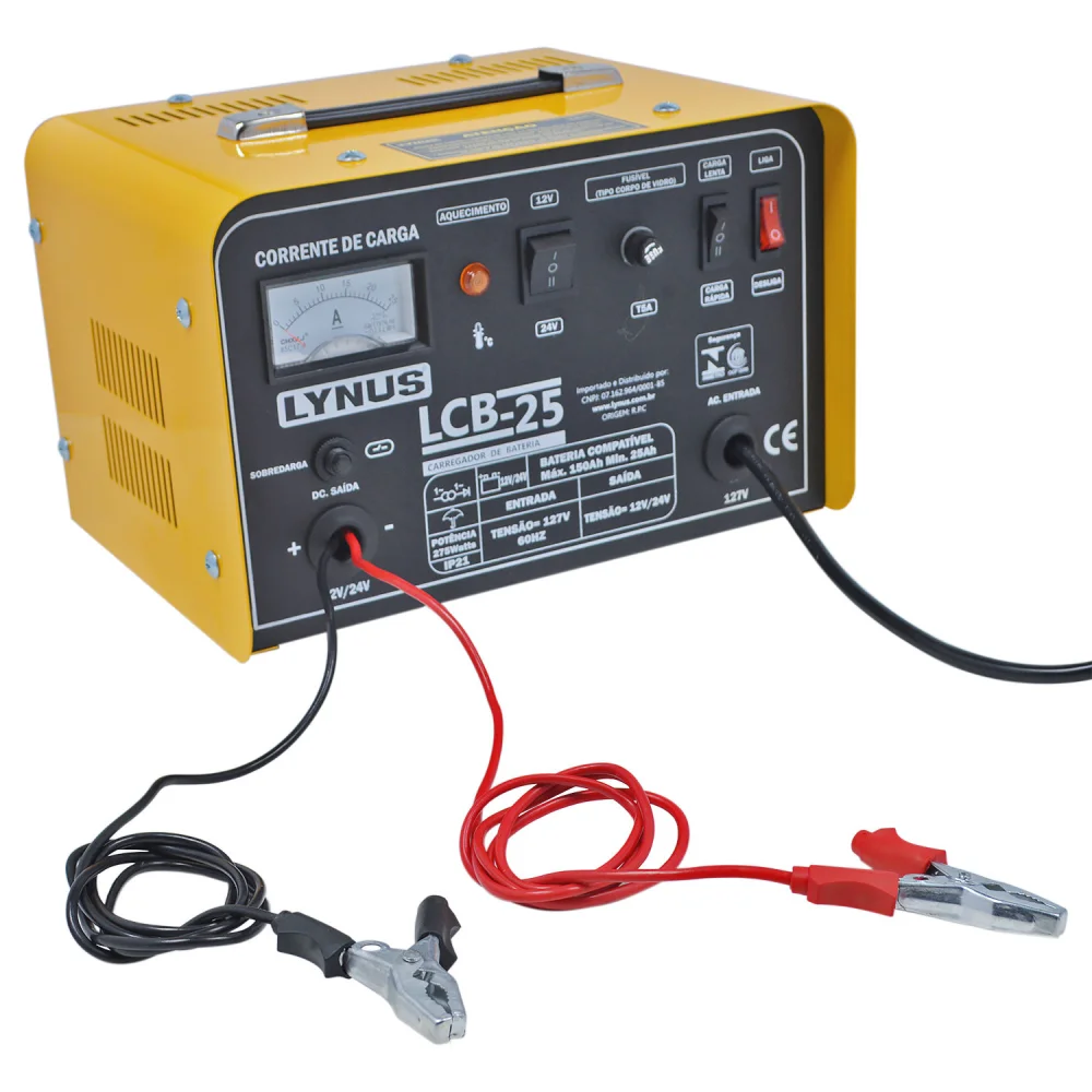 Carregador De Bateria Lynus LCB25