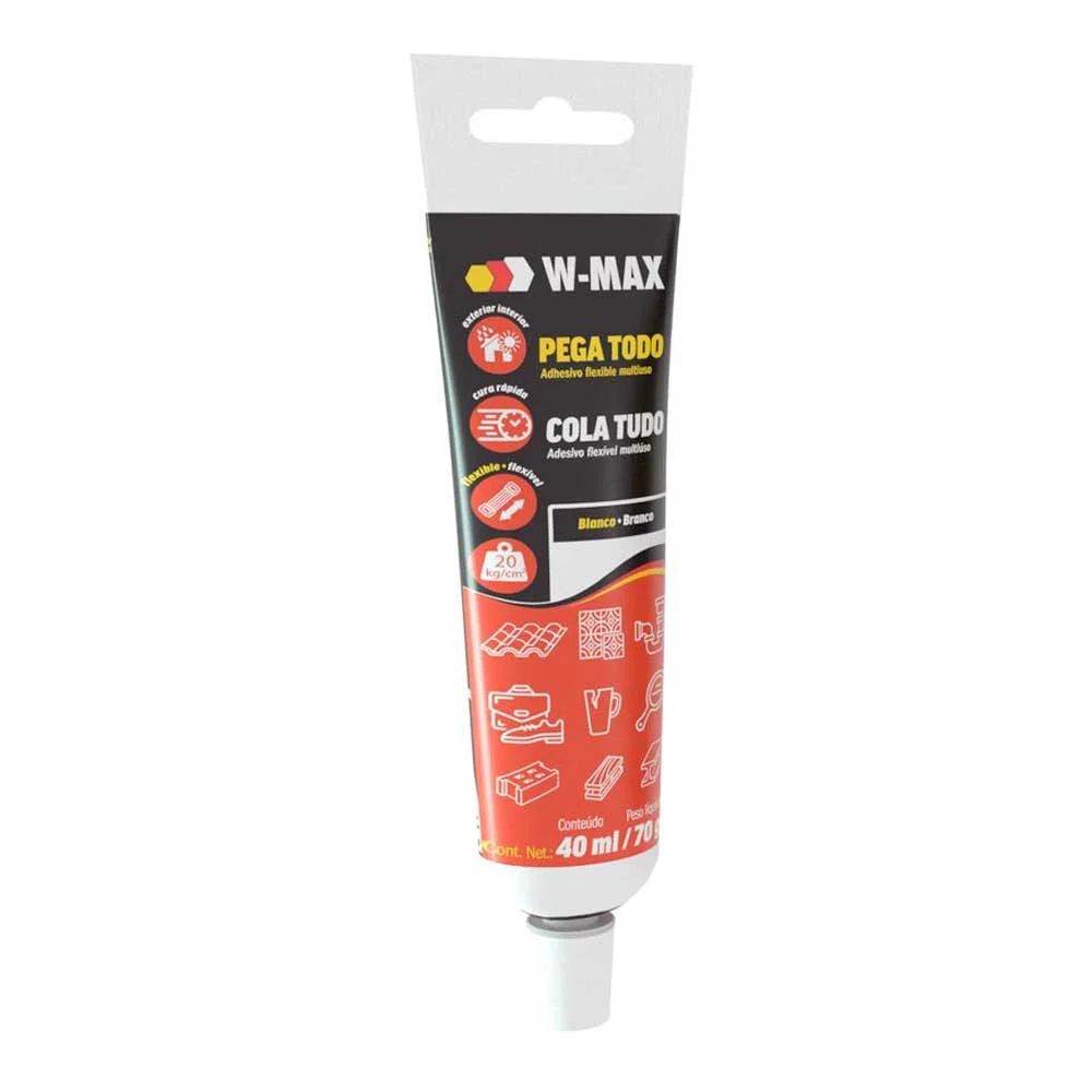 Cola Tudo Incolor 40ml/70g Wurth