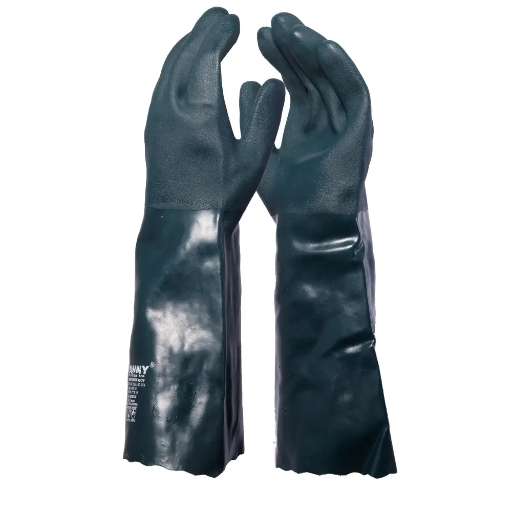 Luva Petronit Verde PVC Palma Aspera 35cm Danny