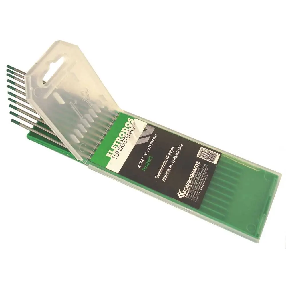 Eletrodo de Tungstênio 1.59mm Puro Verde Carbografite