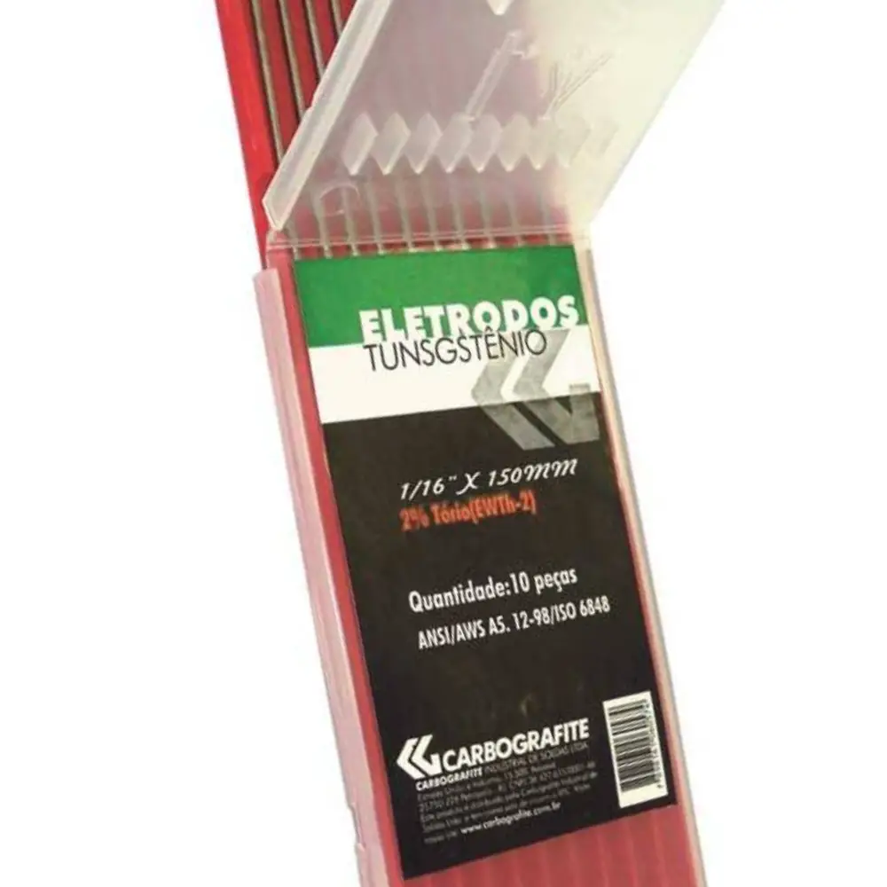 Eletrodo de Tungstênio 2.40mm com Tório Vermelho Carbografite