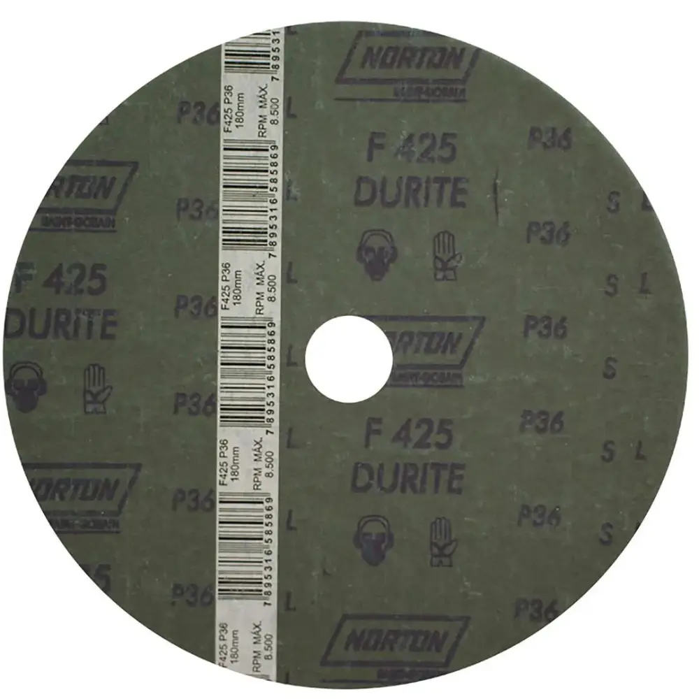 Disco Lixa Mármore Durite F425 180mm Grão 36 Norton