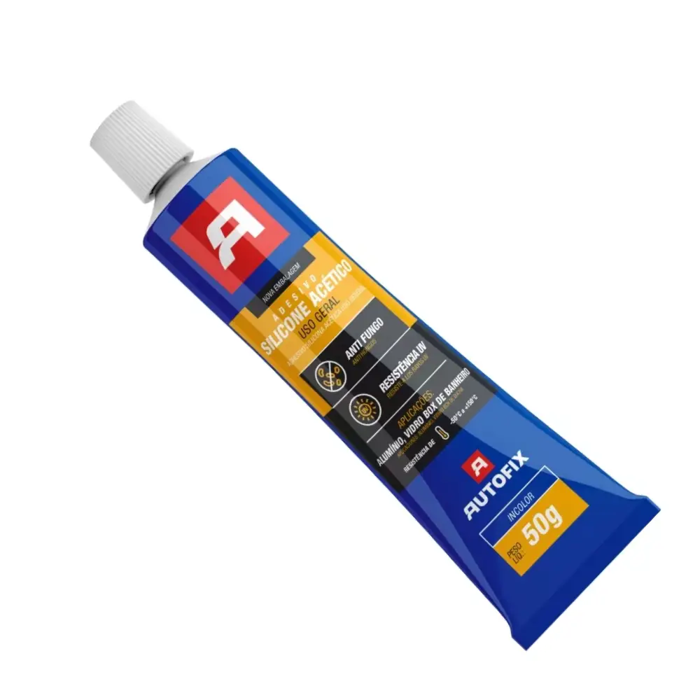 Silicone Acético Incolor 50gr Blister Autofix