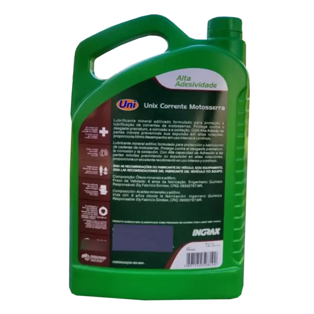 Óleo para Corrente Motosserra 4 Litros Unix Ingrax
