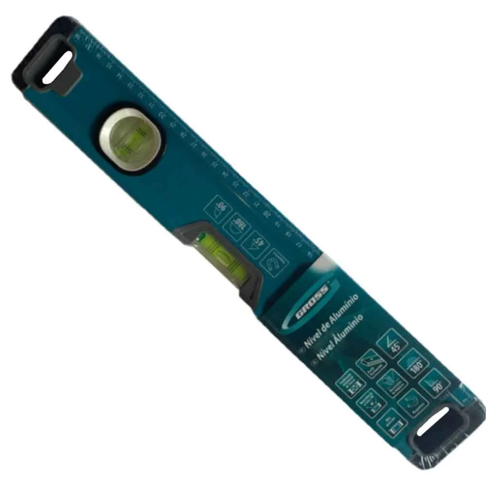 Nivel Aluminio 16 400mm 3 Bolhas Magnético Gross
