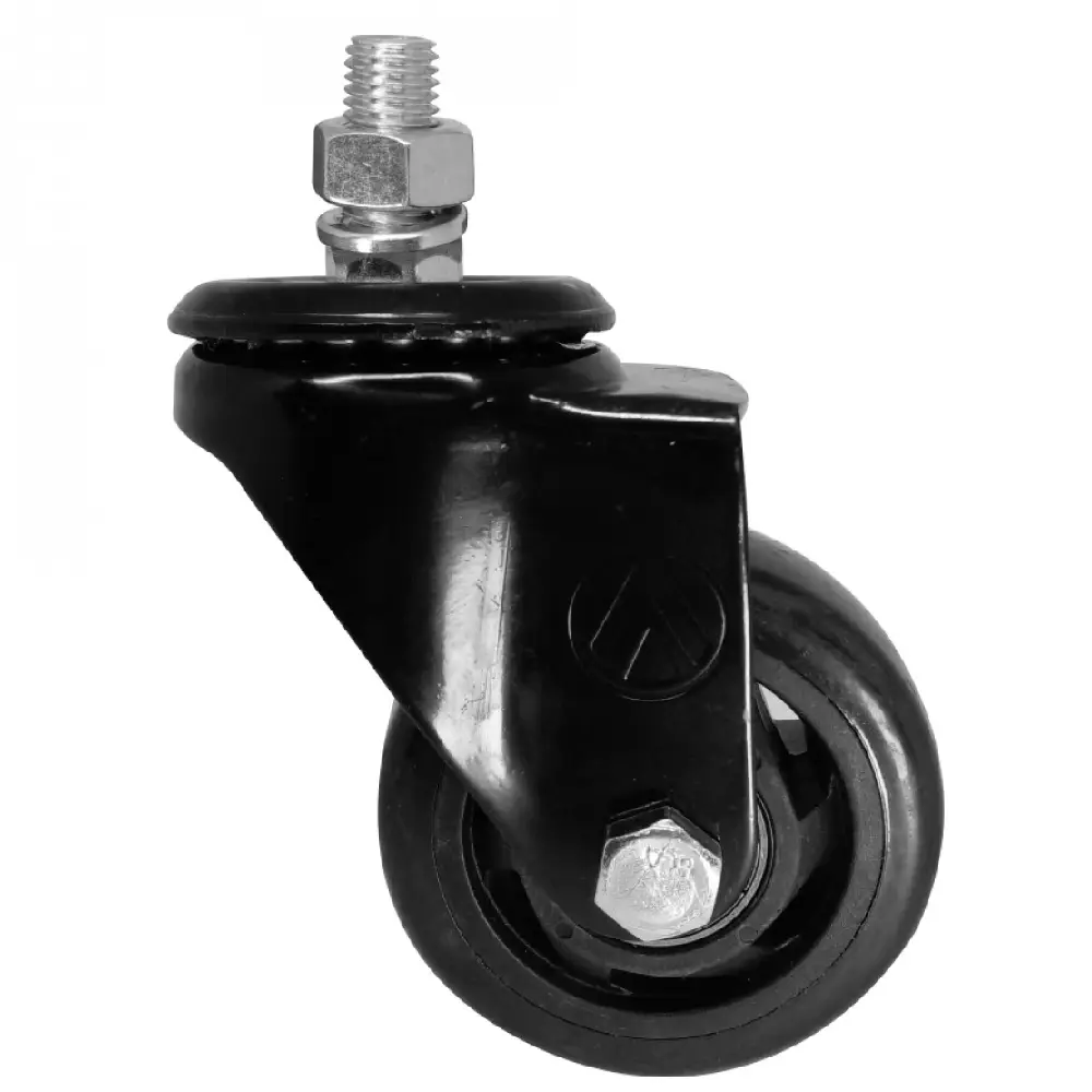 Rodízio de PVC 3 pol Giratório com Rosca A09430-GR Ajax