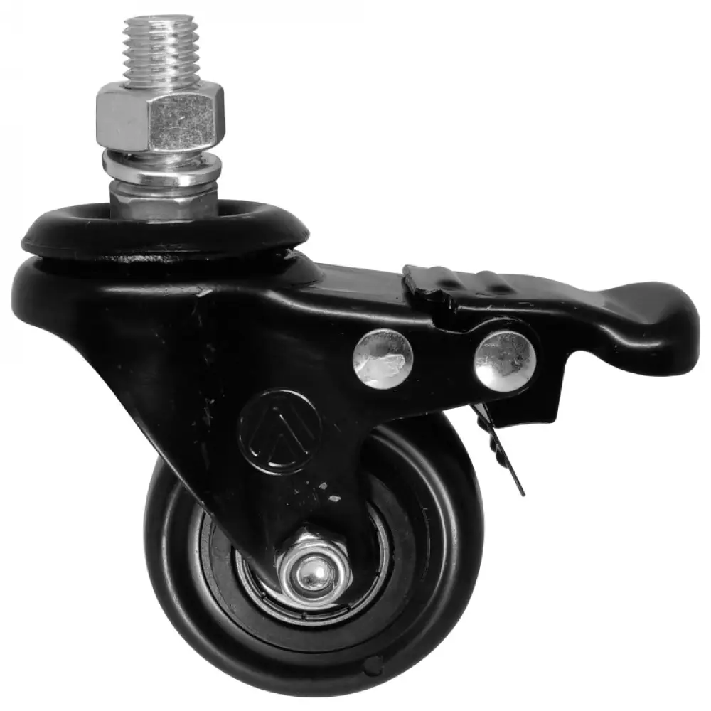 Rodízio de PVC 2 pol Giratório com Rosca e Freio A09420-GRF Ajax